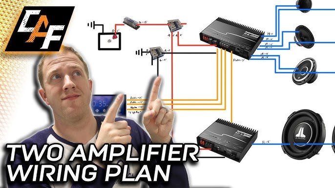how to wire two amps together diagram made easy with picture steps