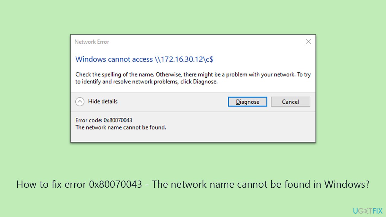 Top Fixes for Windows 2003 Network Name Not Found Error Message