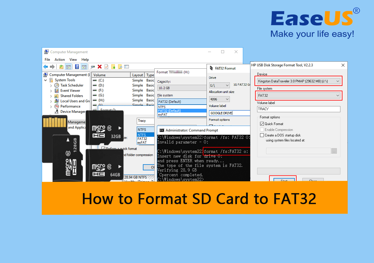 How to format SD card to FAT32 step by step guide for beginners.